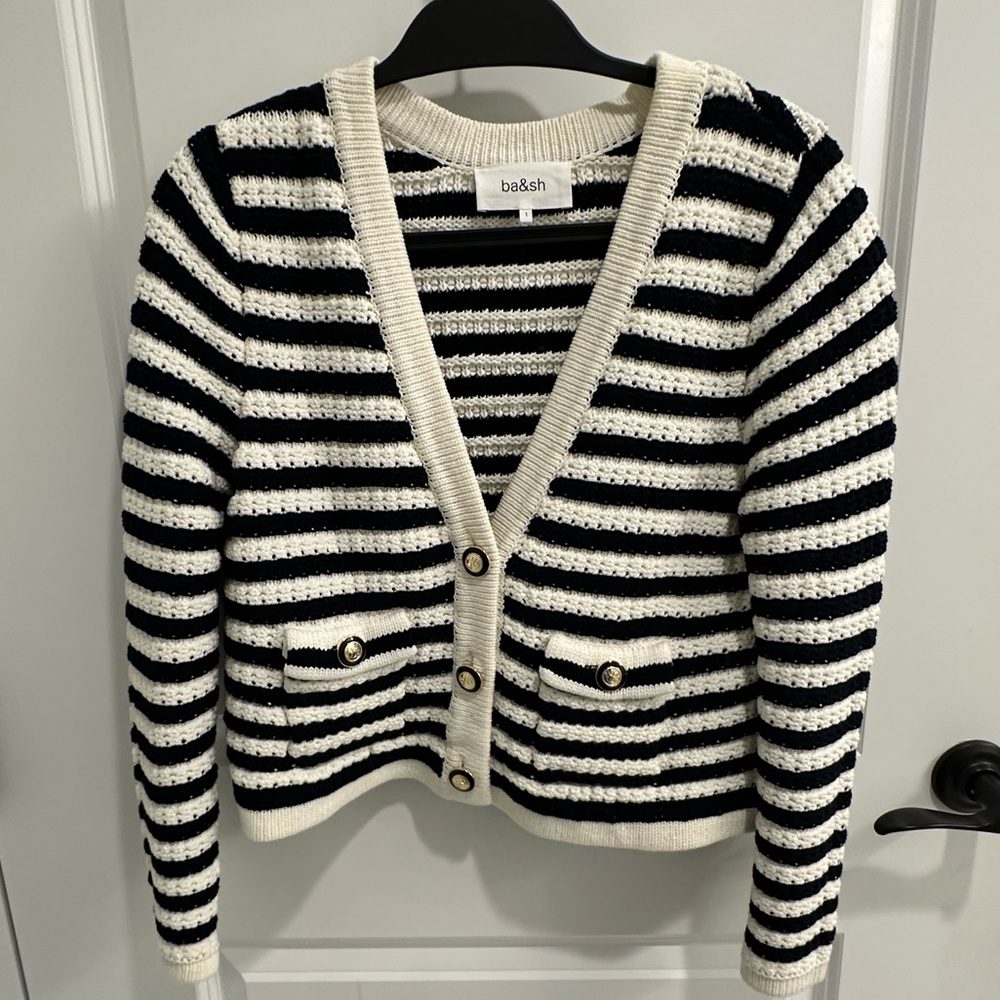 Ba&sh V-Neck Gaspard Cardigan Sweater - Picture 2 of 8